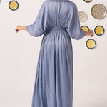 Aeris Steel Blue Embellished Maxi Dress - Western Era Dresses for women