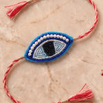 Artisan Evil Eye Beaded Thread Rakhi - Western Era Rakhi for women