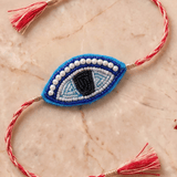 Artisan Evil Eye Beaded Thread Rakhi - Western Era Rakhi for women