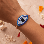 Artisan Evil Eye Beaded Thread Rakhi - Western Era Rakhi for women
