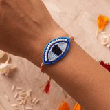 Artisan Evil Eye Beaded Thread Rakhi - Western Era Rakhi for women