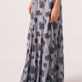 Ashen Grey Jacquard Maxi Skirt - Western Era Bottoms for women
