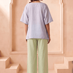 Asymmetric Draped Overlay Top and Laced Straight Fit Trouser Set - Western Era Co-ord set for women