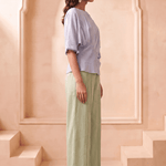 Asymmetric Draped Overlay Top and Laced Straight Fit Trouser Set - Western Era Co-ord set for women
