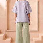 Asymmetric Draped Overlay Top - Western Era Tops for women