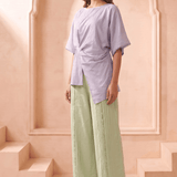Asymmetric Draped Overlay Top - Western Era Tops for women