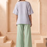 Asymmetric Draped Overlay Top - Western Era Tops for women