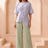 Asymmetric Draped Overlay Top - Western Era Tops for women