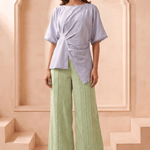 Asymmetric Draped Overlay Top - Western Era Tops for women