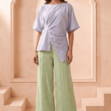 Asymmetric Draped Overlay Top - Western Era Tops for women