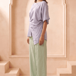 Asymmetric Draped Overlay Top - Western Era Tops for women