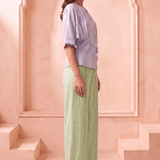 Asymmetric Draped Overlay Top - Western Era Tops for women