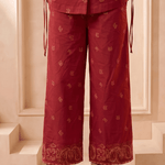 Bandana Inspired Straight Fit Trouser - Western Era Bottoms for women