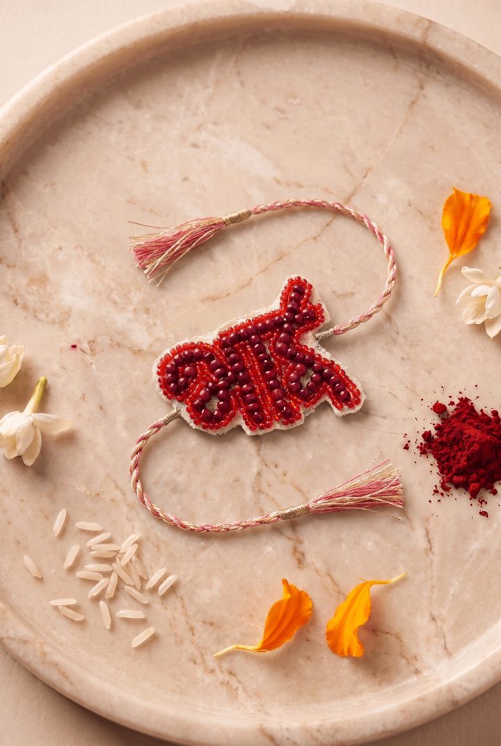 Beaded Motif Inspired Handcrafted Rakhi - Western Era Rakhi for women