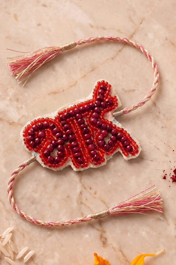 Beaded Motif Inspired Handcrafted Rakhi - Western Era Rakhi for women