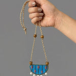 Beaded on Nile Beads Handmade Embroidered Necklace - Western Era for women