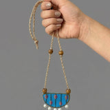 Beaded on Nile Beads Handmade Embroidered Necklace - Western Era for women