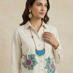Beaded on Nile Beads Handmade Embroidered Necklace - Western Era for women