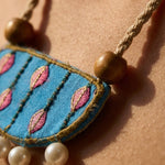 Beaded on Nile Beads Handmade Embroidered Necklace - Western Era for women