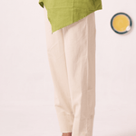 Beige Regular Fit Cotton Trouser - Western Era Bottoms for women