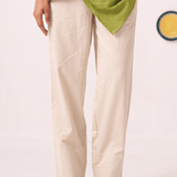 Beige Regular Fit Cotton Trouser - Western Era Bottoms for women