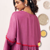 Berry Bloom Flared Kaftan - Western Era Tops for women