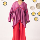 Berry Bloom Flared Kaftan - Western Era Tops for women