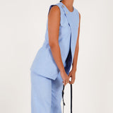Blue Chambray Trouser - Western Era trousers for women