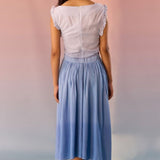 Blue Hue Ombre Pleated Dress - Western Era Dresses for women