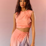 Blush and Slate Top Skirt Set - Western Era Cordset for women
