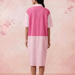 Blush Beam Button Down Collared Shirt Style Dress - Western Era Dresses for women
