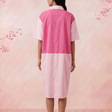Blush Beam Button Down Collared Shirt Style Dress - Western Era Dresses for women