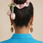 Blush Tulip Satin Silk Scrunchie - Western Era Accessories for women