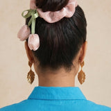Blush Tulip Satin Silk Scrunchie - Western Era Accessories for women