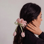 Blush Tulip Satin Silk Scrunchie - Western Era Accessories for women