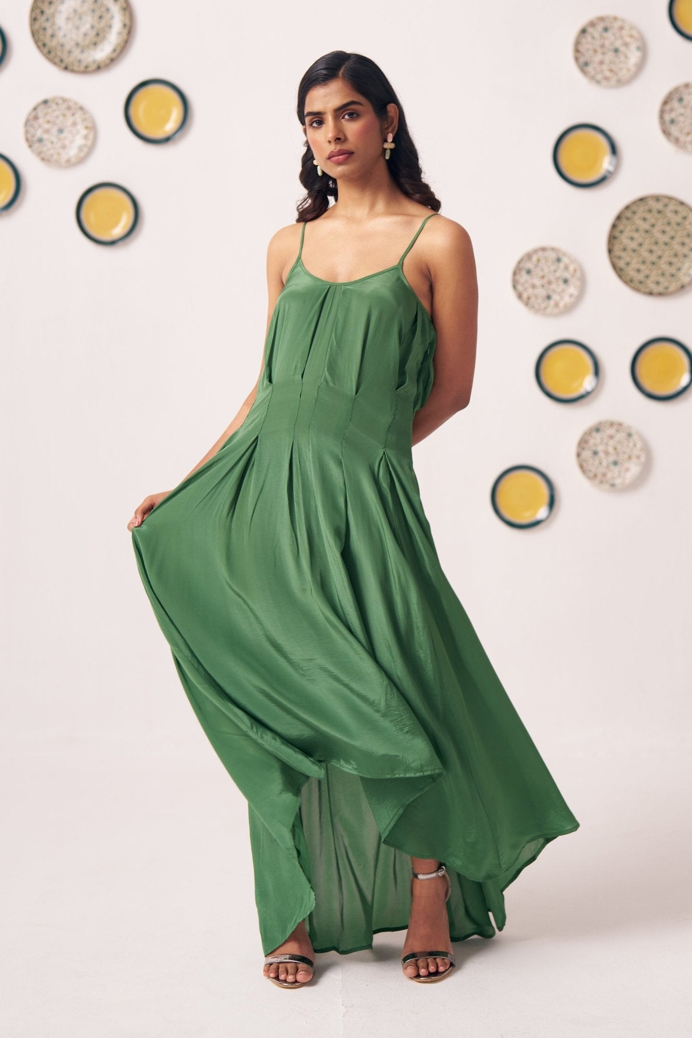 Box Pleat Strappy Dress - Western Era Dresses for women
