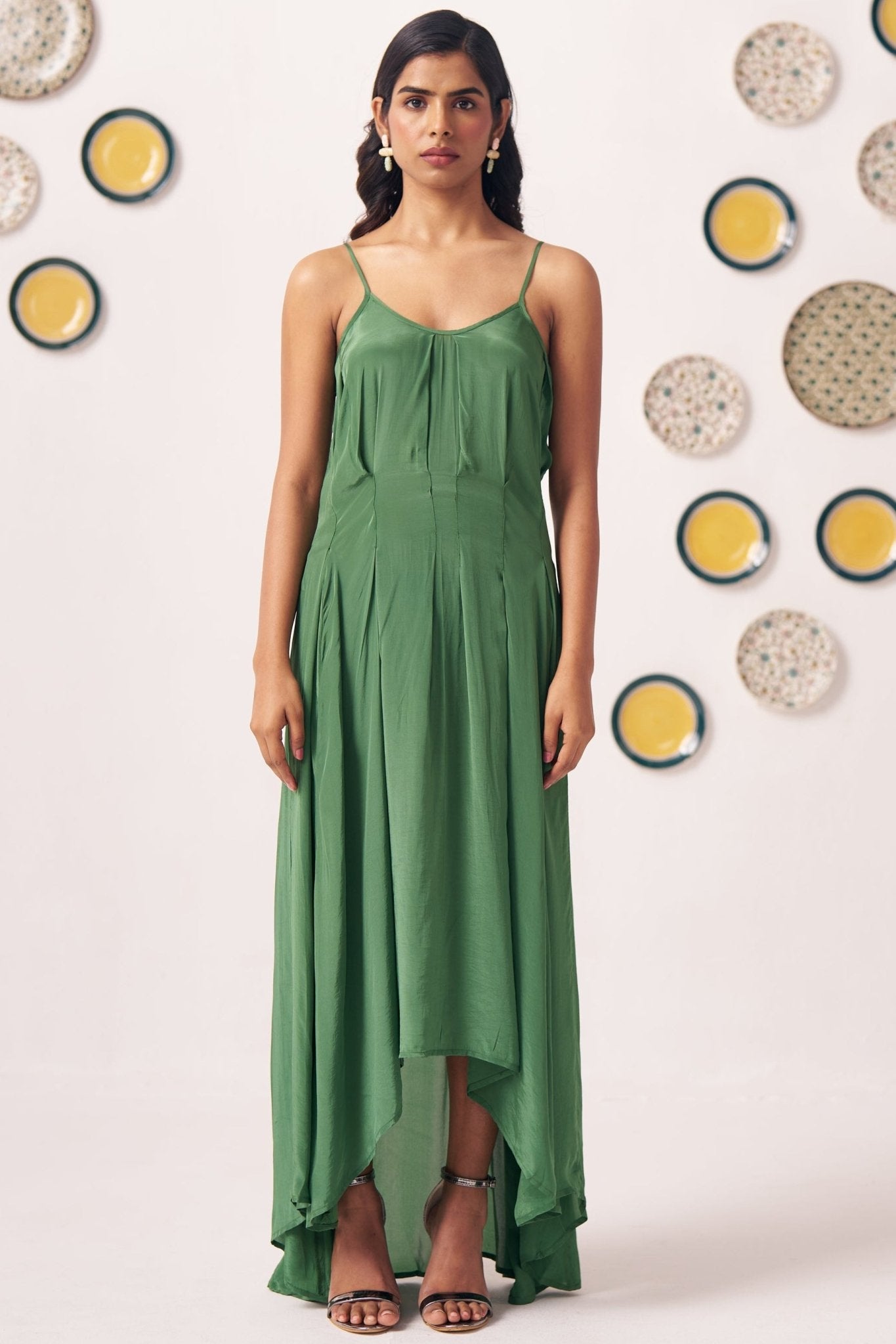 Box Pleat Strappy Dress - Western Era Dresses for women
