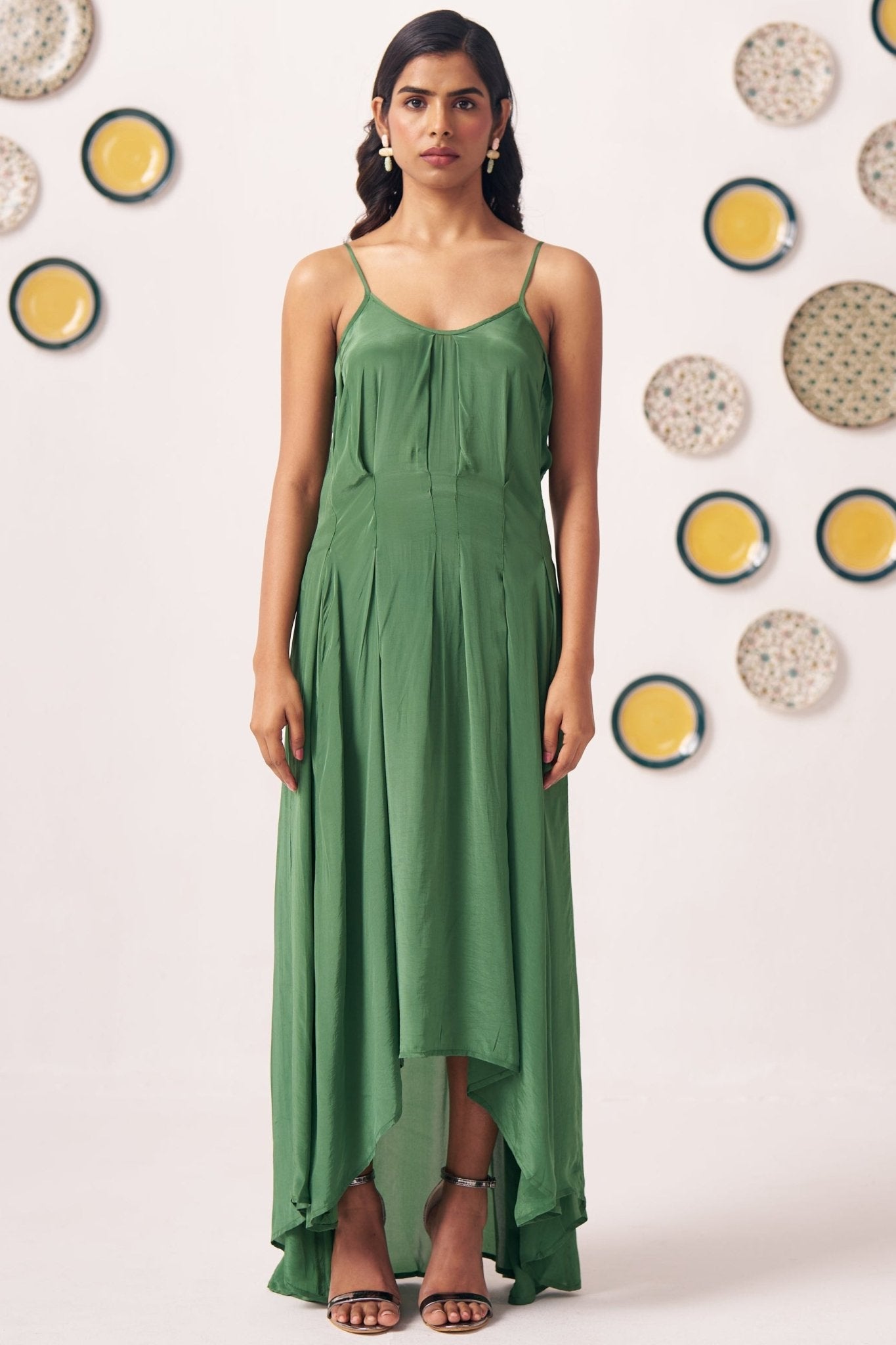 Box Pleat Strappy Dress - Western Era Dresses for women