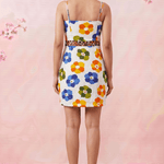 Breathable Cotton Floral Print Multi Strap Short Dress - Western Era Tops for women