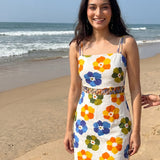 Breathable Cotton Floral Print Multi Strap Short Dress - Western Era Tops for women