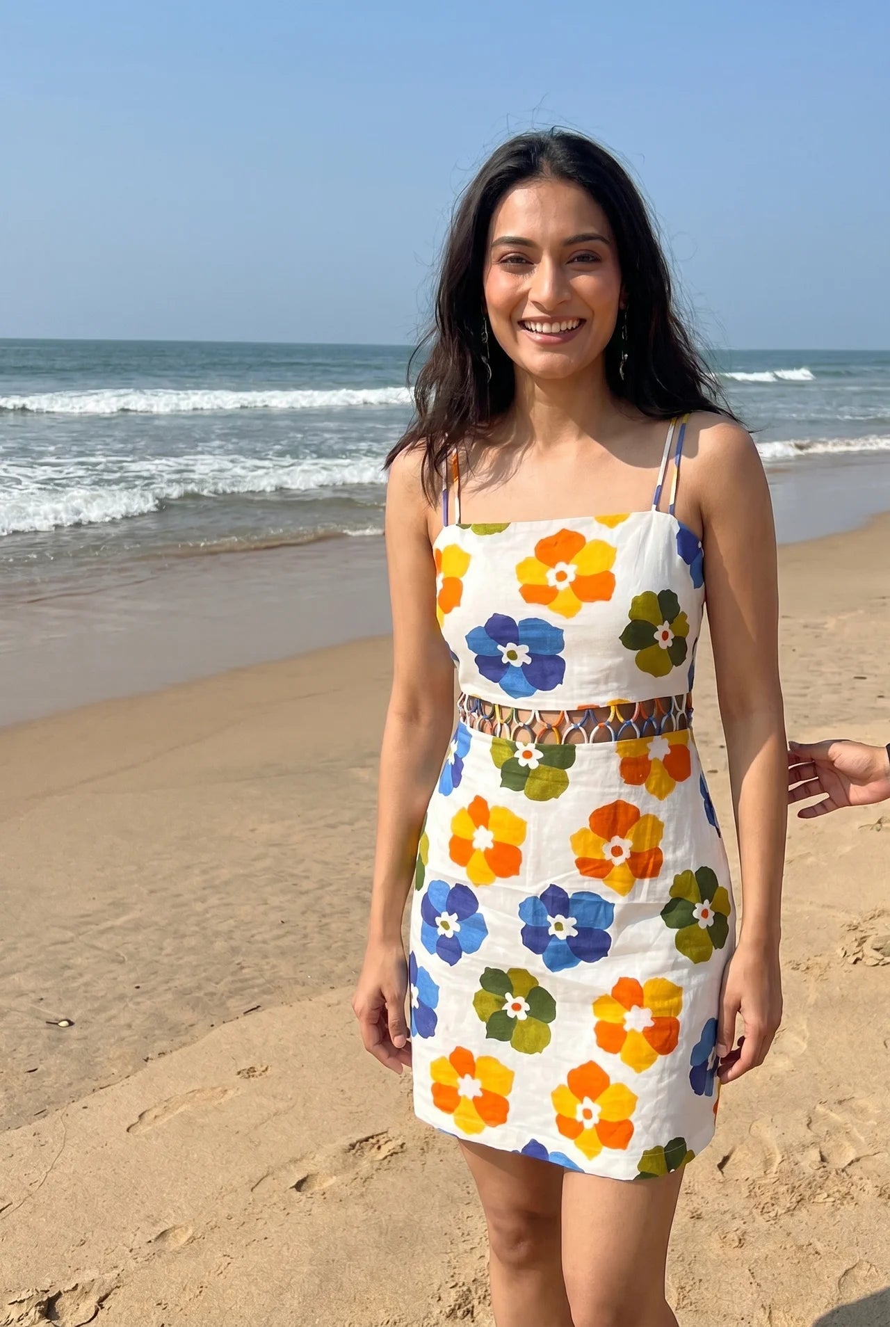 Breathable Cotton Floral Print Multi Strap Short Dress - Western Era Tops for women