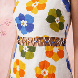 Breathable Cotton Floral Print Multi Strap Short Dress - Western Era Tops for women