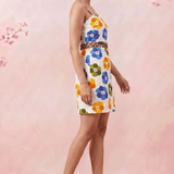 Breathable Cotton Floral Print Multi Strap Short Dress - Western Era Tops for women