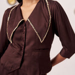 Brune Embellished Waistcoat Top & Wide - Leg Pants Co - Ord Set - Western Era Co - ord set for women