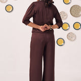 Brune Embellished Waistcoat Top & Wide - Leg Pants Co - Ord Set - Western Era Co - ord set for women