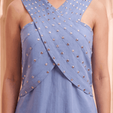 Celeste Embellished Wrap Bodic Dress - Western Era Dresses for women