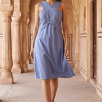 Celeste Embellished Wrap Bodice Dress - Western Era Dresses for women