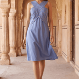Celeste Embellished Wrap Bodice Dress - Western Era Dresses for women