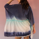 Cerulean Blue Ombre Oversized Kaftan - Western Era Dresses for women
