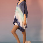 Cerulean Blue Ombre Oversized Kaftan - Western Era Dresses for women